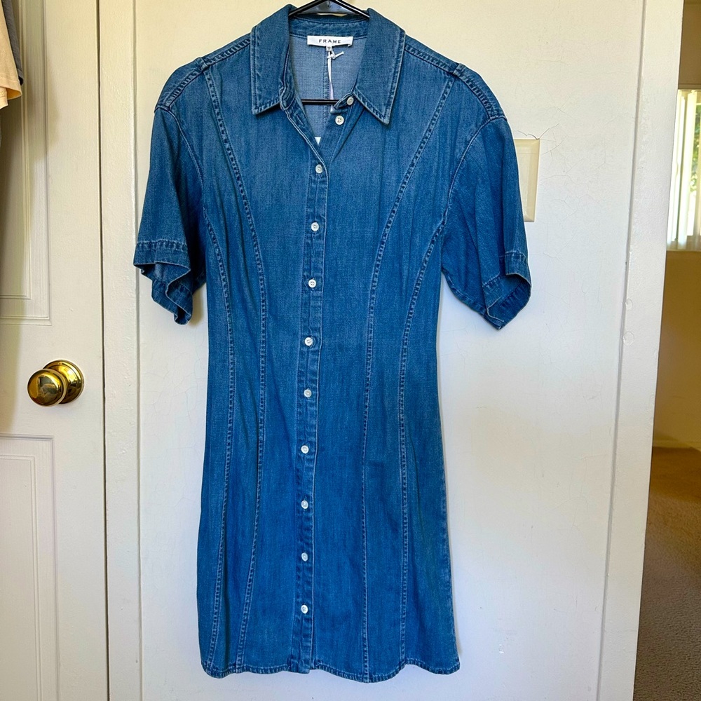 NWT FRAME cute denim mini dress!